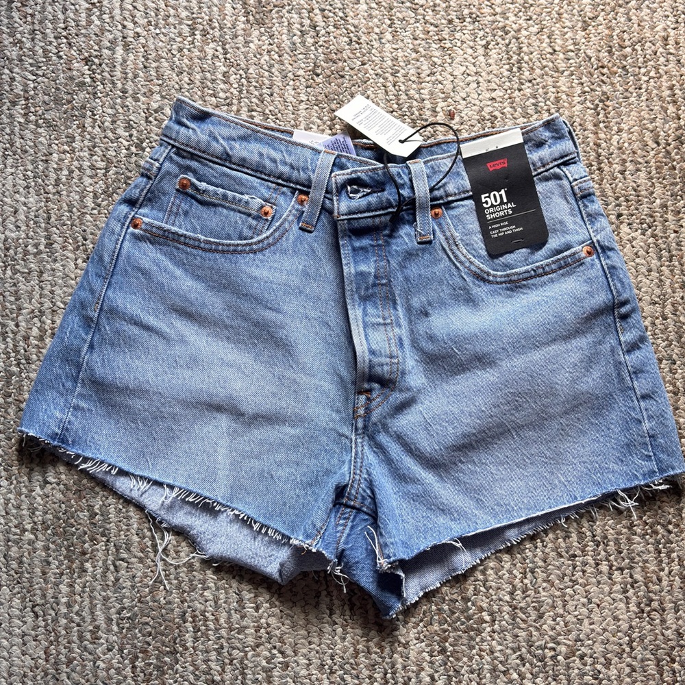 Levi's Women's Light Blue Jean Shorts 501